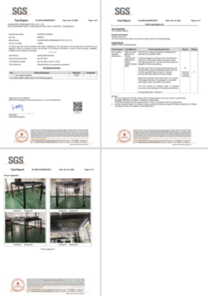 Test di carico neve per pergola bioclimatica Bios